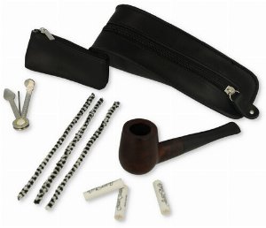 Jean Claude Pfeifen-Einsteigerset Lederoptik Glatt Schwarz