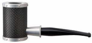 Tsuge Pfeife Metall Serie Yoroi Carbon X Silver