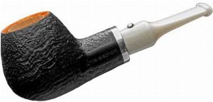 White Elephant Pfeife Ebony & Ivory Sandblast 5
