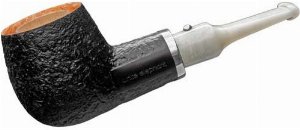 White Elephant Pfeife Ebony & Ivory Sandblast 6