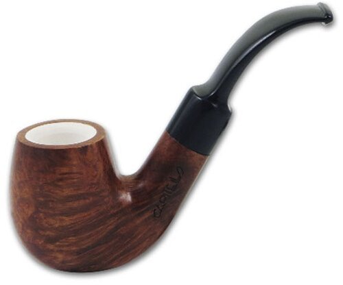 Capitello Pfeife Corteccia Bent mit Meerschaumfutter No.7243