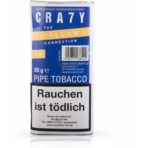 Crazy Pfeifentabak Yellow 50g Päckchen