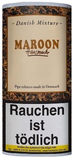 Danish Mixture Pfeifentabak Maroon Hausmarke 50g Päckchen
