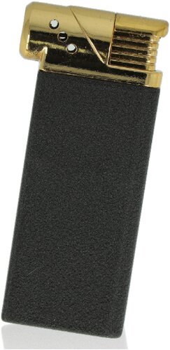 Eurojet Pfeifenfeuerzeug Piezo Schwarz matt/ Gold
