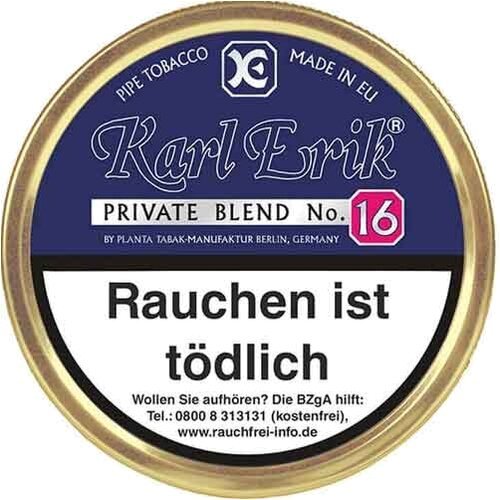 Karl Erik Pfeifentabak Private Blend No. 16 100g Dose