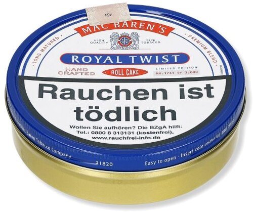 Mac Baren Pfeifentabak Royal Twist 100g Dose