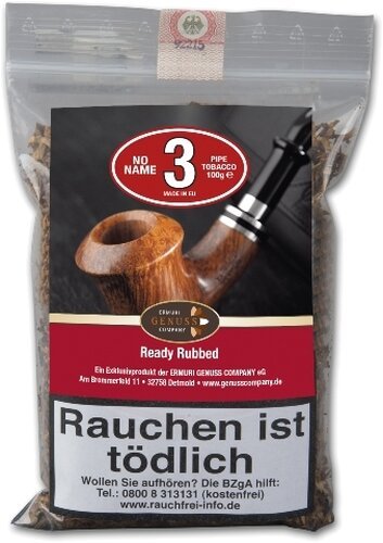 NO NAME No 3 Ready Rubbed 100g Pfeifentabak