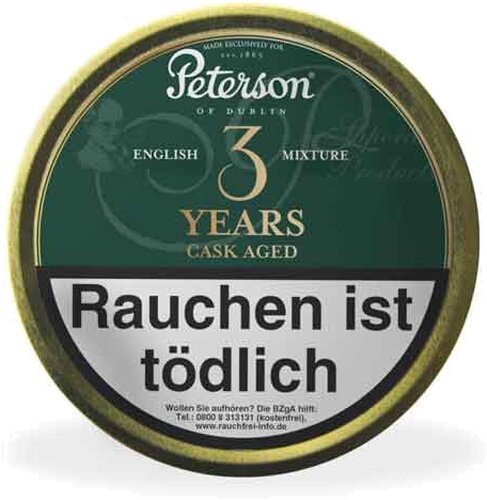 Peterson Pfeifentabak Cask Aged 3 Years English Mixture 50g
