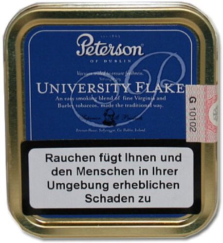 Peterson Pfeifentabak University Flake 50g Dose