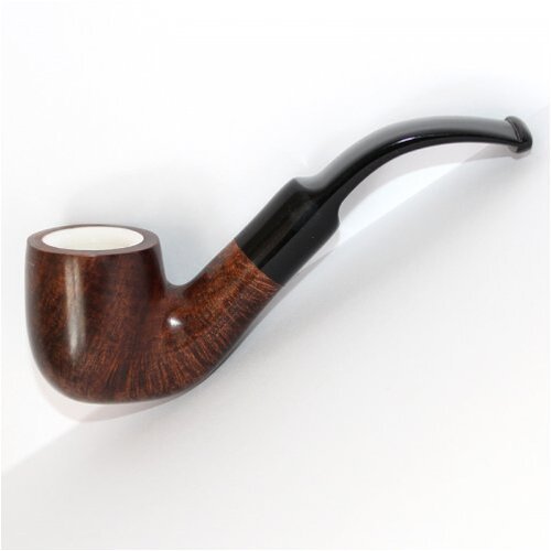 Pfeife mit Meerschaum-Einsatz braun 9