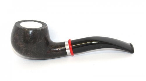 Pfeife mit Meerschaum-Einsatz grau 7