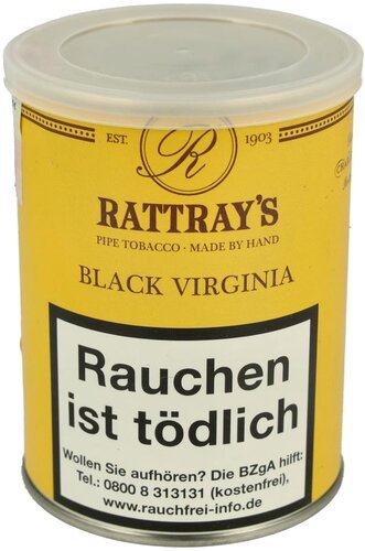 Rattrays Pfeifentabak Black Virginia 100g Dose