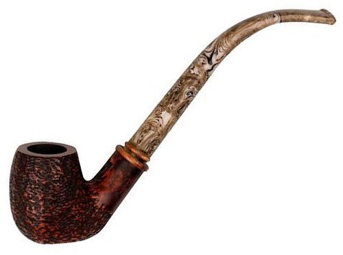 RICO Lesepfeife Elfo rustik braun ca.20 cm Acrylmundstück Horn Marmoriert