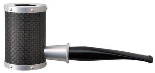 Tsuge Pfeife Metall Serie Yoroi Carbon X Silver