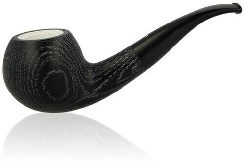 Vauen  Pfeife Lime 742 Schwarz / Weiß sandgestrahlt