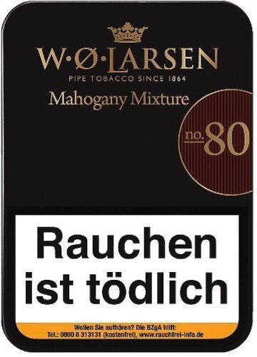 W. O. Larsen Mahagony Mixture No. 80 Pfeifentabak 100g Dose