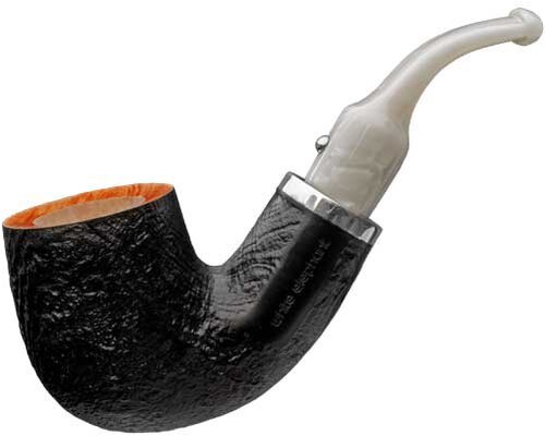 White Elephant Pfeife Ebony & Ivory Sandblast 4