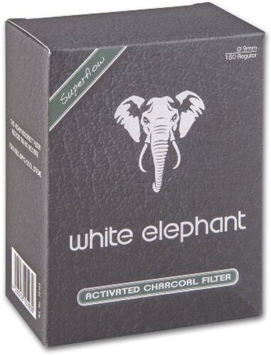 White Elephant Pfeifenfilter Aktivkohlefilter 150 Stück